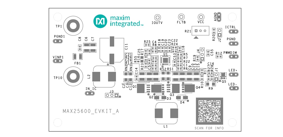 Location Circuit - Analog Devices / Maxim Integrated MAX25600EVKIT Evaluation Kit